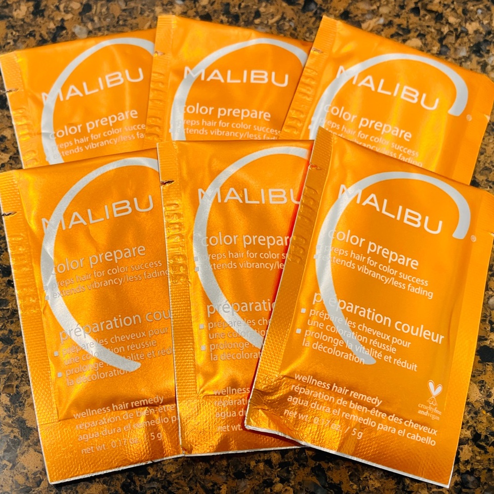 Malibu C Color Prepare - set of 6 packets - Hair Coloring Pre-Treatment 🌈